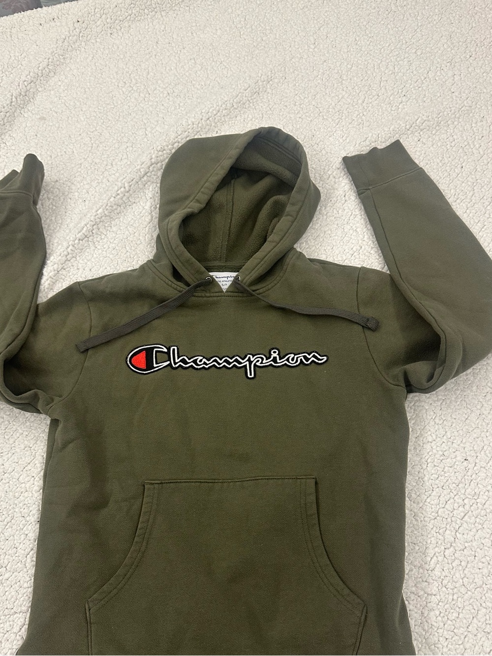 Champion Kids 3/$30 Olive Green Pullover Hoodie with Script Logo